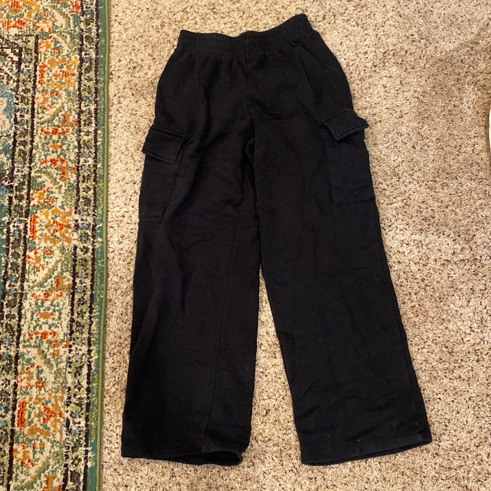 Black cargo sweatpants for sale